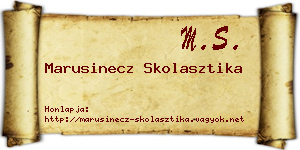 Marusinecz Skolasztika névjegykártya
